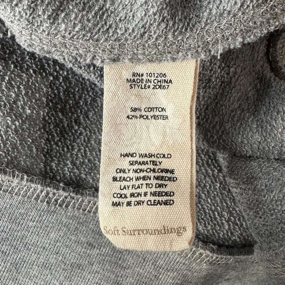 Soft Surroundings Medium Penelope Knit Dress Hooded Pullover Stretch Sweatshirt - Picture 9 of 9